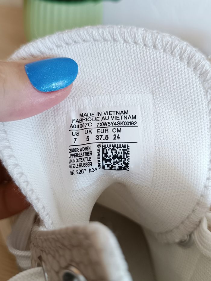 Converse plateforme croco en cuir - photo numéro 5