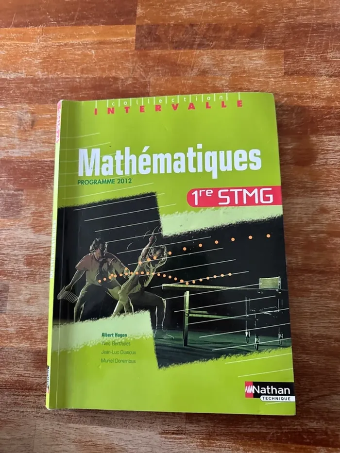 Livre mathématiques, première STMG
