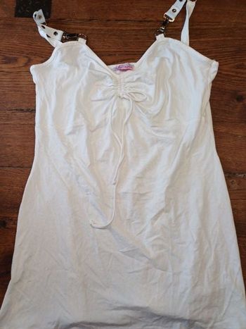 Débardeur blanc long