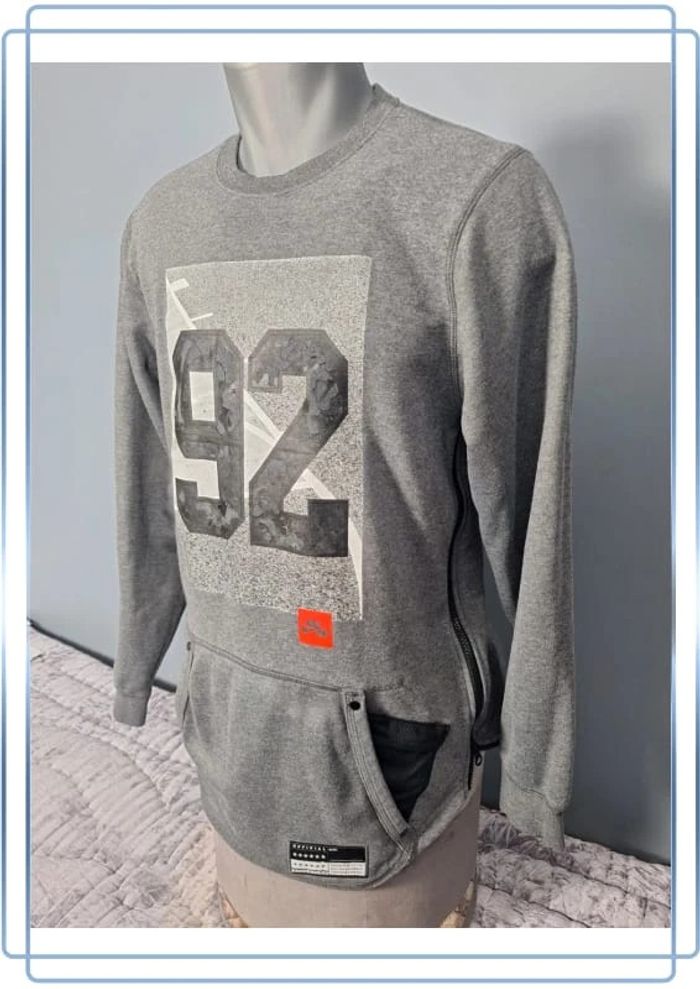 Sweat a col rond / Crewneck nike gris homme / floqué taille S - photo numéro 5