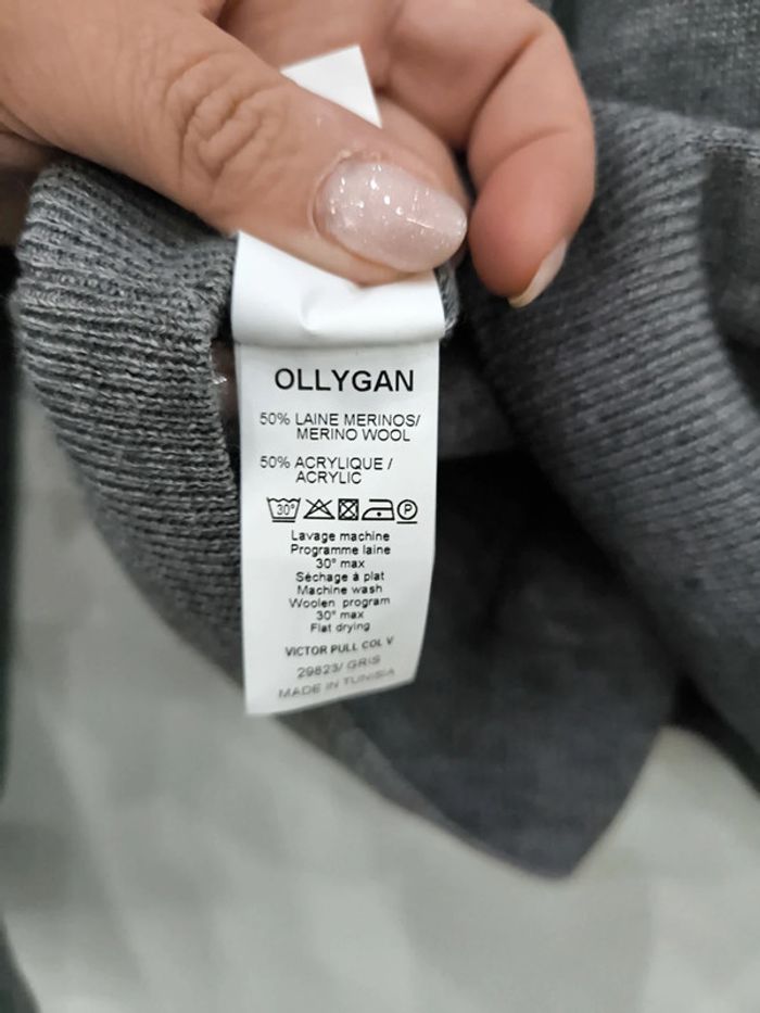 Pull col v ollygan taille xxl neuf - photo numéro 5