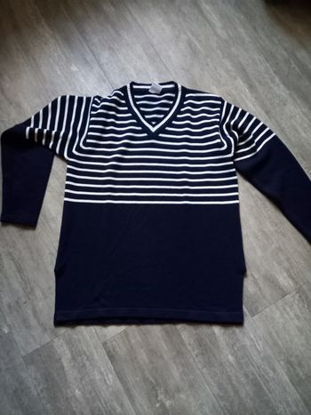 Pull marinière col V femme 42