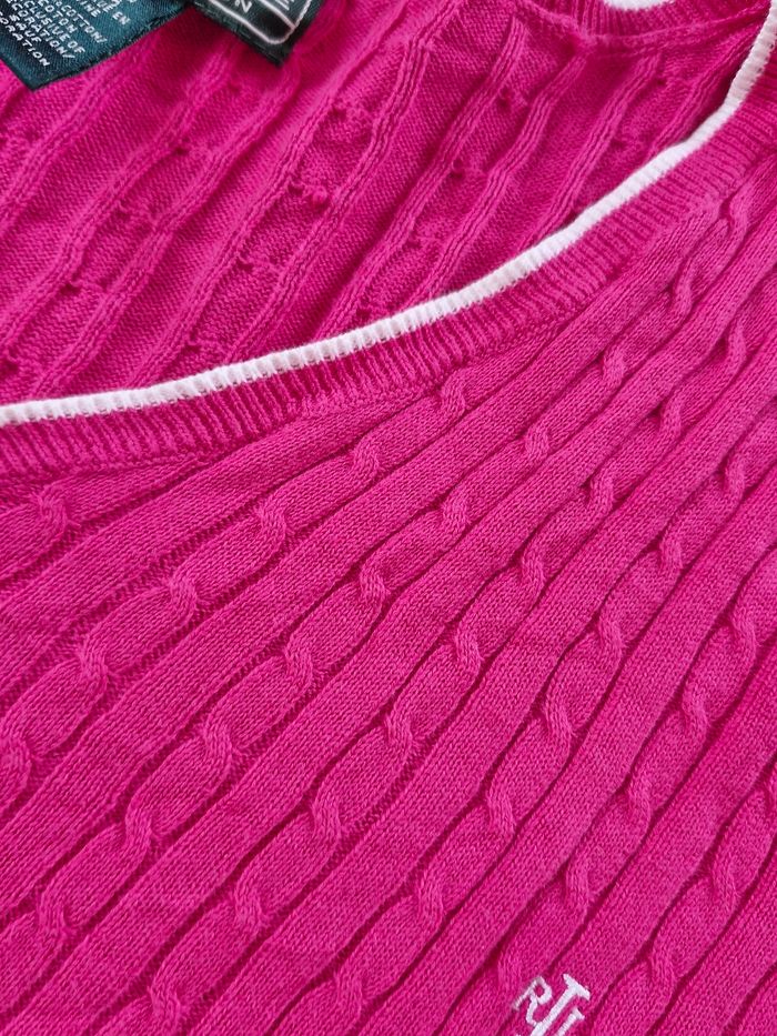 Pull col V rose Ralph lauren - photo numéro 2