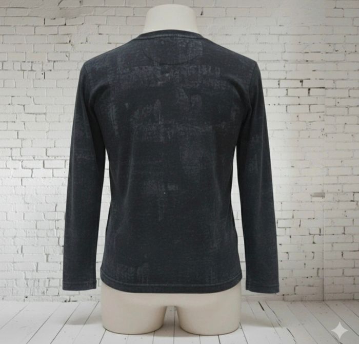 Tee-shirt manches longues noir et texturé de gris complice - photo numéro 2