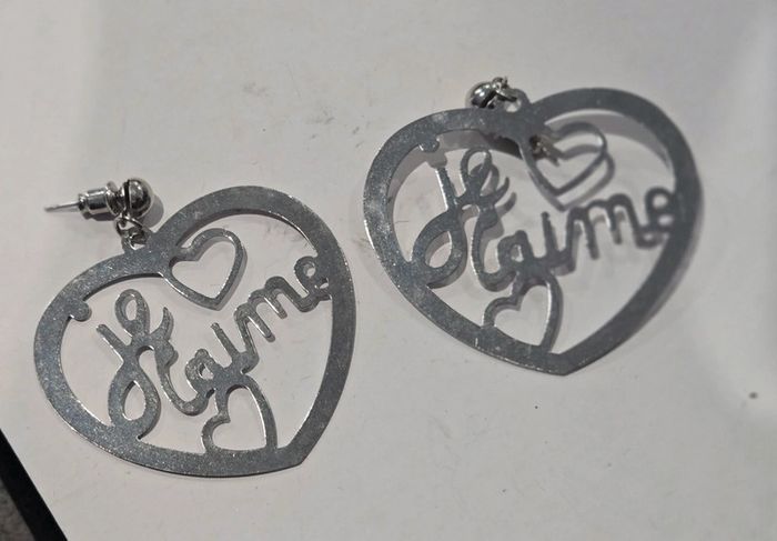 Boucle d'oreilles je t'aime