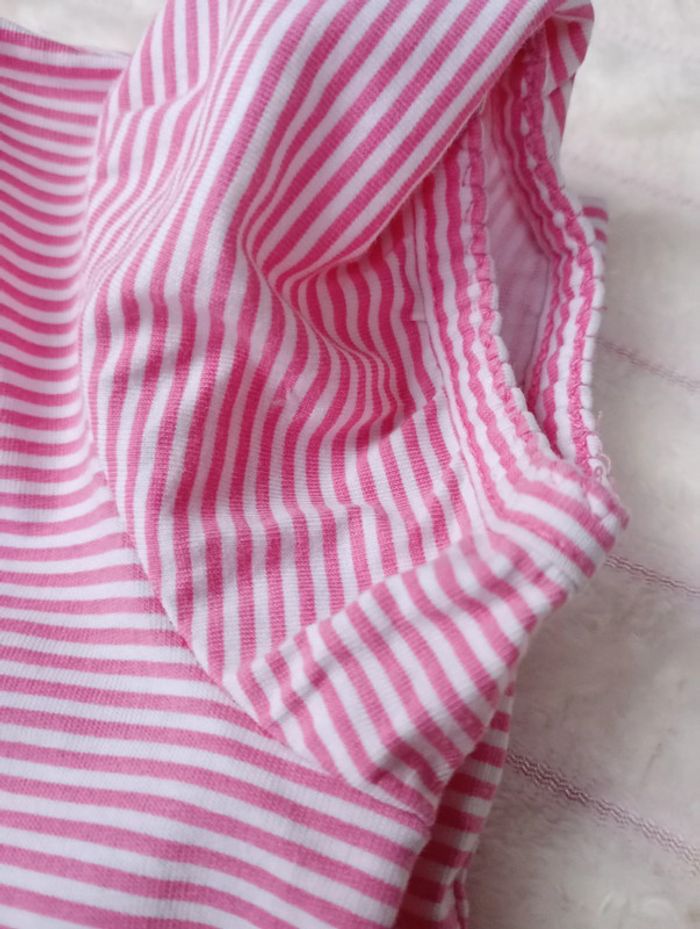 T-shirt 80 cm rose et blanc - photo numéro 7