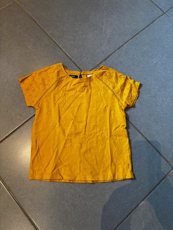 T shirt manches courtes - Okaidi - Jaune moutarde - 6 ans