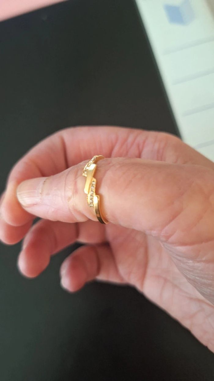 Bague zig-zag en acier inoxydable - photo numéro 5