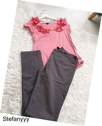 Pantalon slim gris H&M