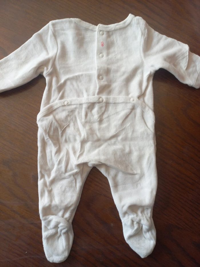 Pyjama blanc arbre rose Obaïbi 1mois - photo numéro 2