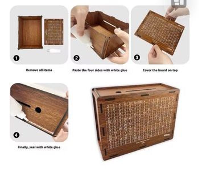 puzzle bois L en COFFRET XL bois 3 en 1 AVEC tirelire CHALLENGE en plus - photo numéro 5