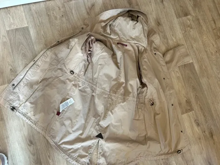 veste parka trench-coat imperméable mi longue Modèle trio, beige femme, taille 1/36 - photo numéro 15