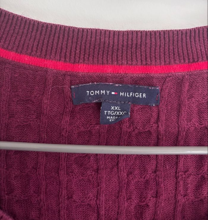 🍎 Pull torsadée Tommy Hilfiger Taille XXL - 100% coton - photo numéro 4