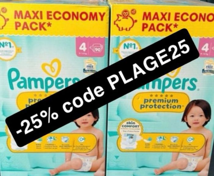 Deux cartons couche Pampers maxi economy taille 4 premium