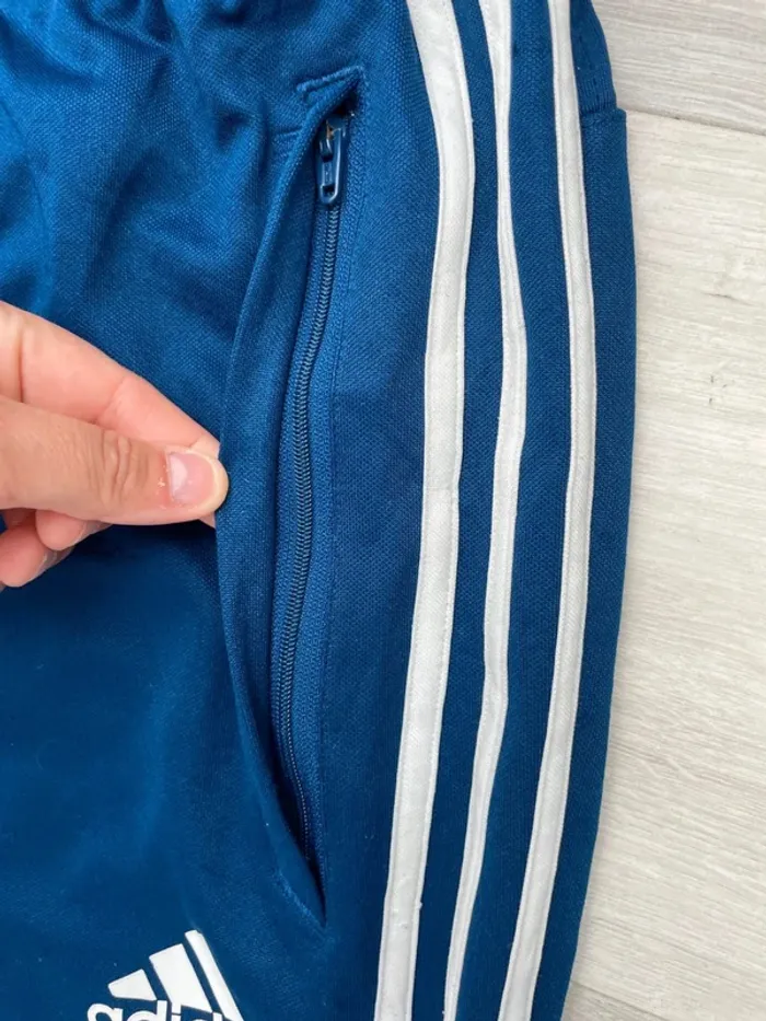 Jogging Adidas blue training pants Tiro 17 Climacool Mens L - photo numéro 5