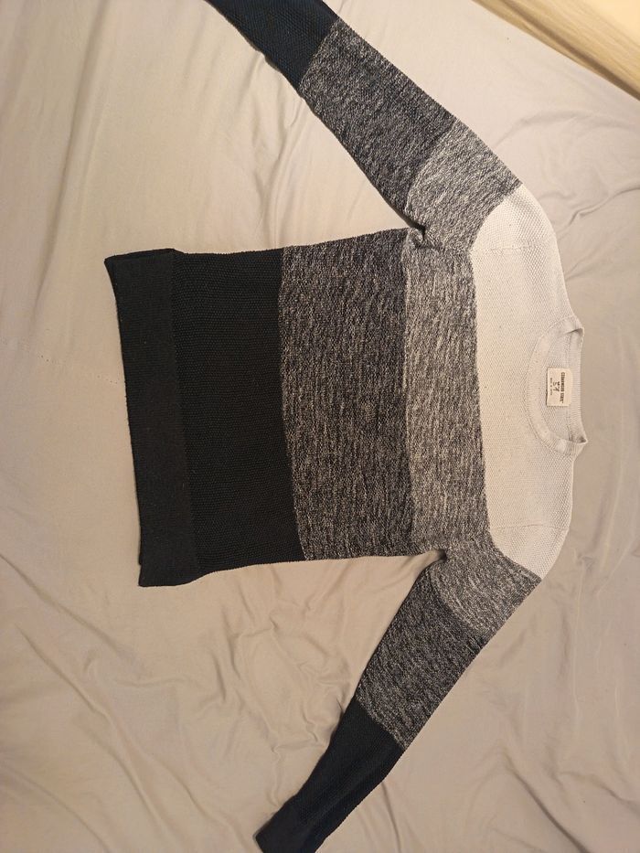 Pull hiver rayures S - photo numéro 2