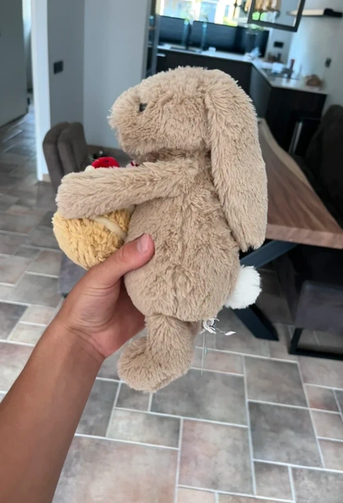 Jellycat timide beige lapin anniversaire - photo numéro 2