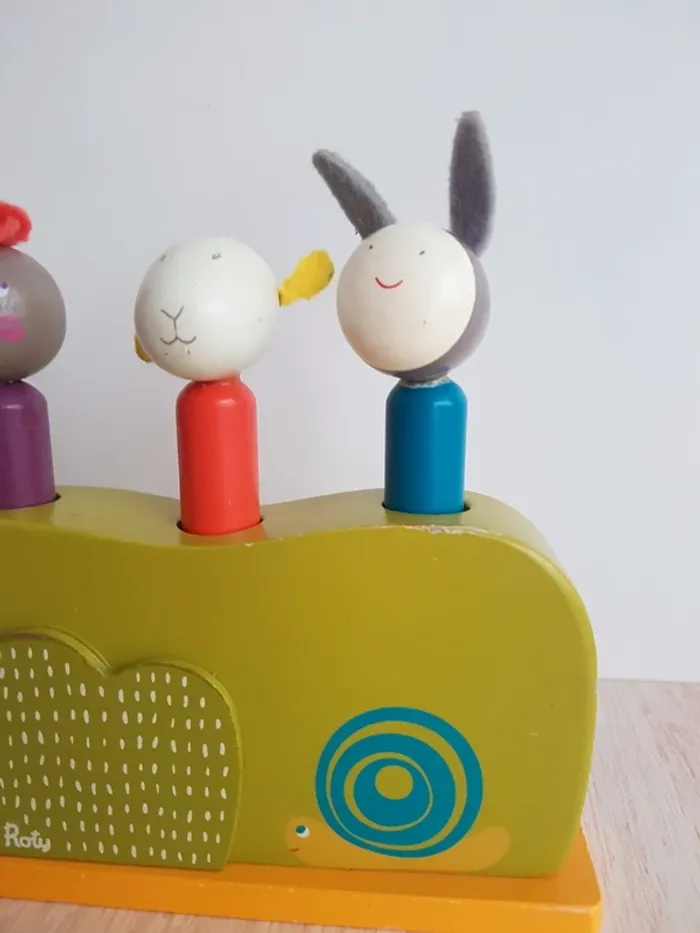 Pop-up moulin roty animaux de la ferme en bois - photo numéro 7