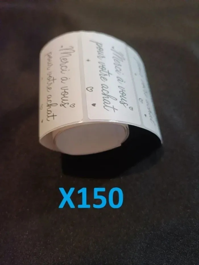 Lot de 150 étiquettes “Merci à vous pour votre achat” 60×30 mm Idéal pour emballages - photo numéro 3