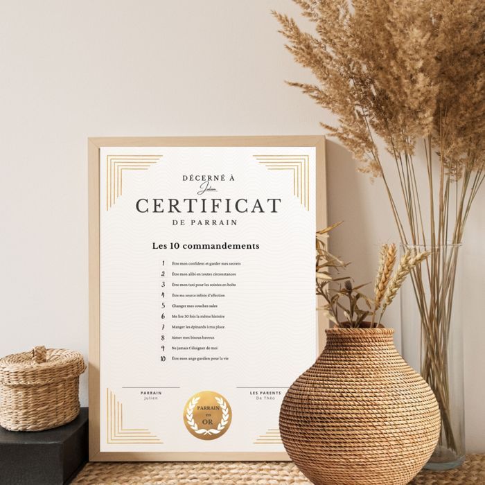 Certificat parrain et marraine - photo numéro 4