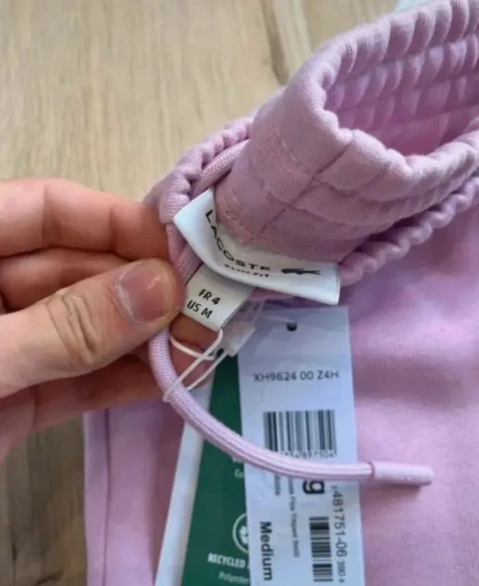 Lacoste Jogging Rose Taille M - photo numéro 2
