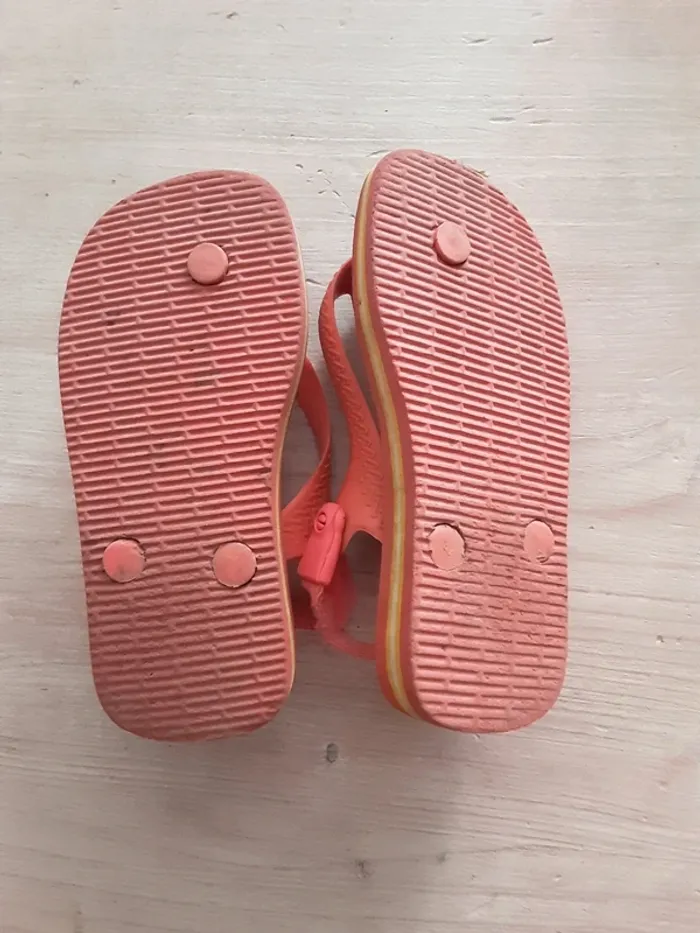 Tongs havaianas corail T. 23-24 - photo numéro 2