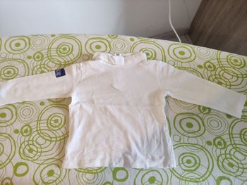 Sous pull blanc col roulé