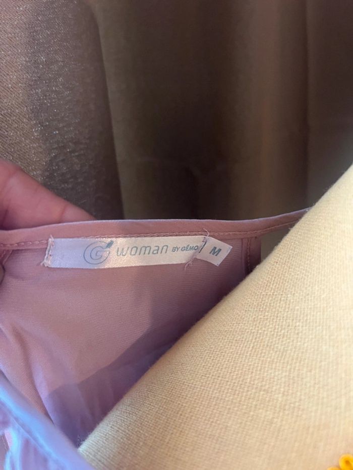 Debardeur satin dentelle rose taille M gémo - photo numéro 5