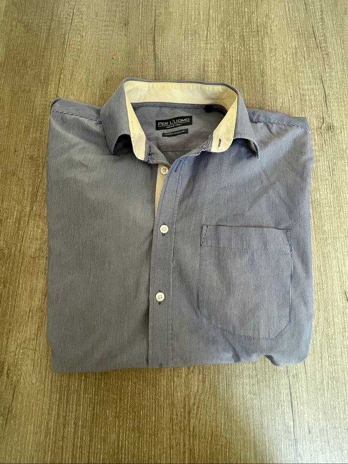 Chemise bleu rayée - photo numéro 2