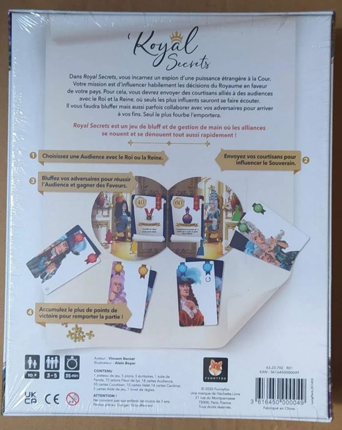 Royal secrets - Jeu de société sous emballage - Prix Ferme - photo numéro 2