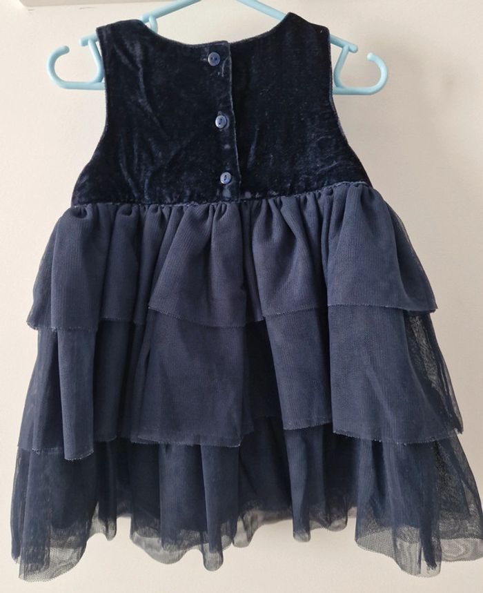 Jolie robe marine à volants Sergent Major 12M (BE avec défauts) - photo numéro 6