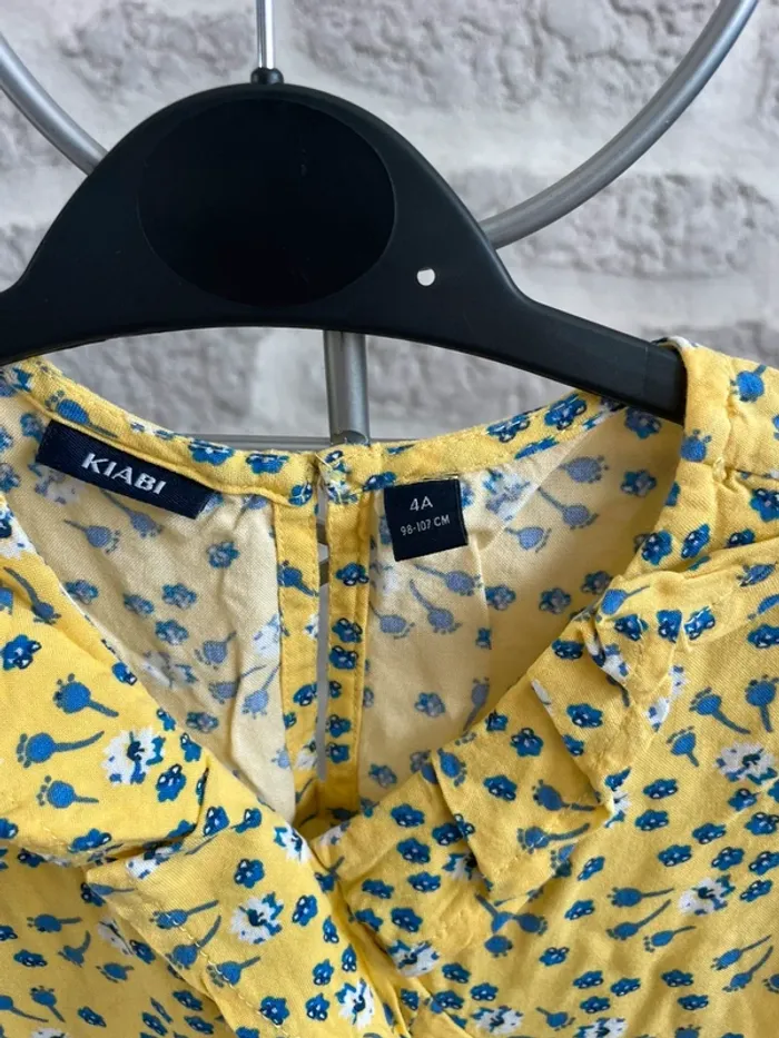 Robe fille fleur kiabi jaune 4 ans - photo numéro 2