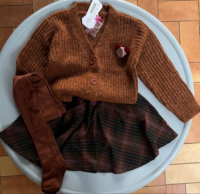 Ensemble élégant hiver 3 pièces fillette 5ans