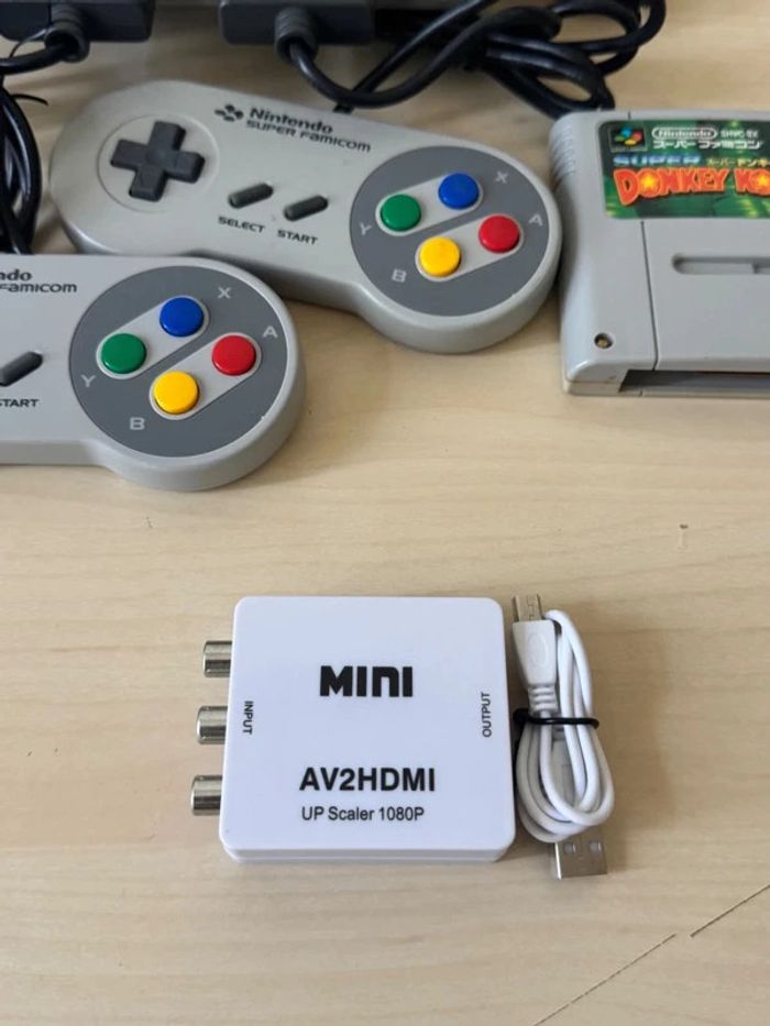 Console dézonée 60/50Hz Nintendo Super Famicom switchless + Donkey Kong Excellent état - photo numéro 10