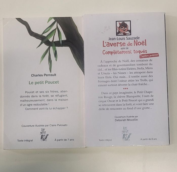 Lot de 2 livres 
- le petit poucet 
- l'averse de Noël - photo numéro 2