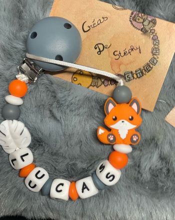 Attache tétine renard