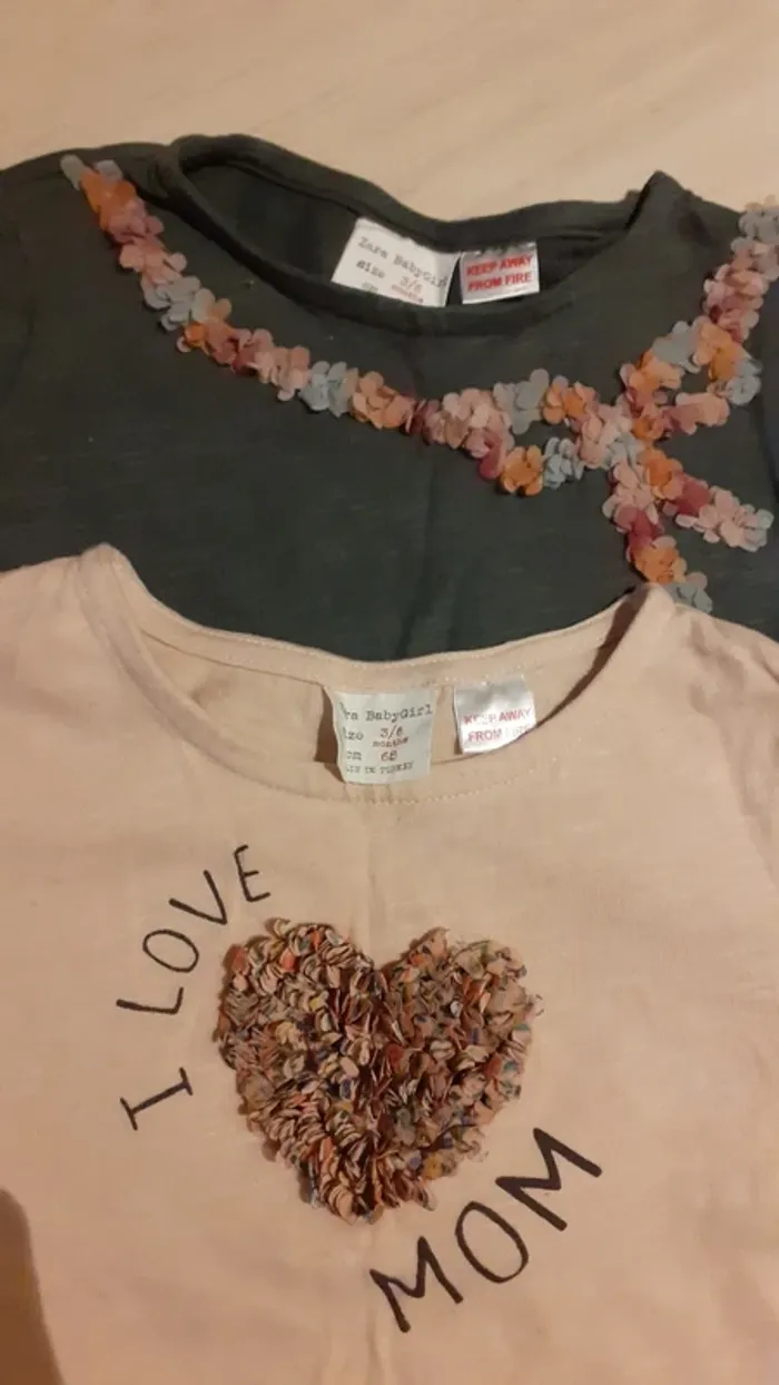 Lot de tshirt manche longue Zara - photo numéro 4