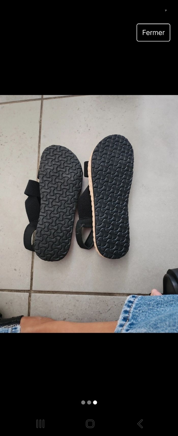 Sandales noirs et beiges - photo numéro 3