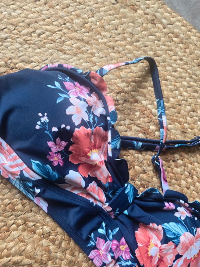 Bikini sublime fleurie style vintage taille xl neuf - photo numéro 2