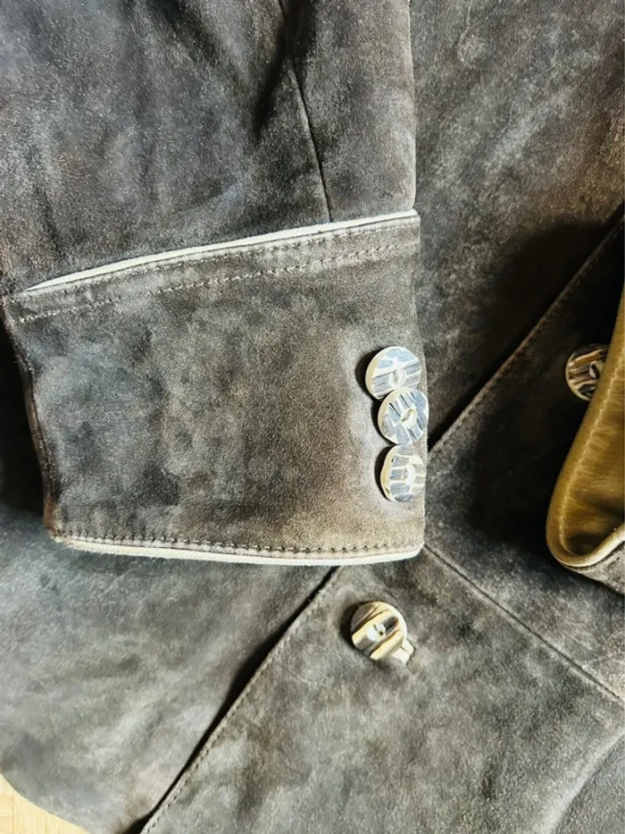 🍁 Veste daim autrichienne vintage Trachten 54/XL Cottagecore Oktoberfest Austrian leather jacket🍁 - photo numéro 20