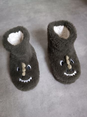 Chaussons montants doublés Dinosaures