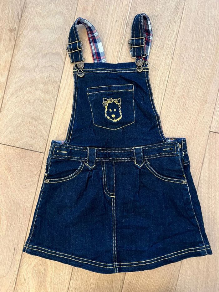 Robe salopette en jean sergent major 6 ans neuf sans étiquette