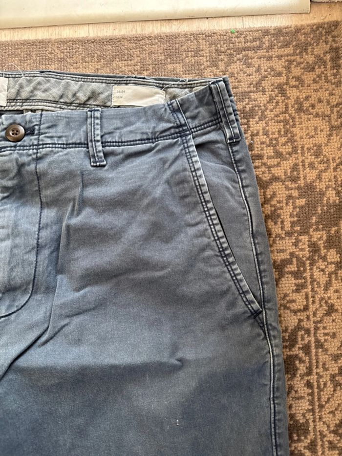 Chinos bleu délavé Cap – W36 L34 – Bon état - photo numéro 6