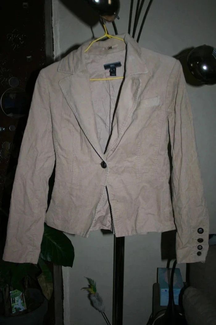 🌸👍Nouveauté 👍#Veste #Blazer #velours beige Taille 40 "Mango" 🌸