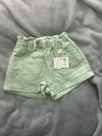 Short Zara bébé fille 9-12 mois neuf étiqueté
