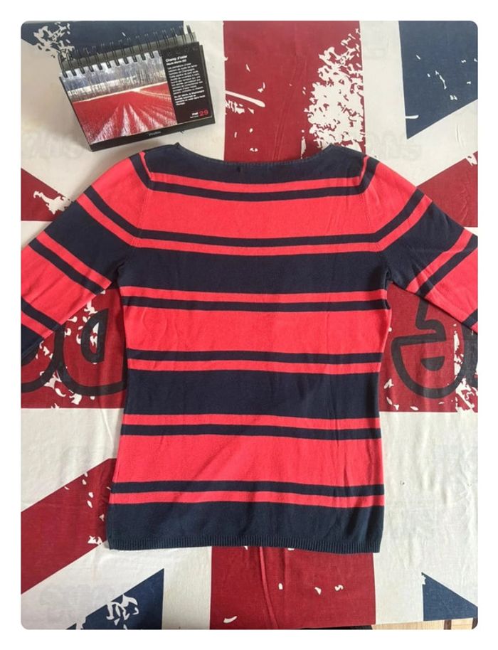 Sweat Tommy Hilfiger M/L rouge liserés bleu - photo numéro 7