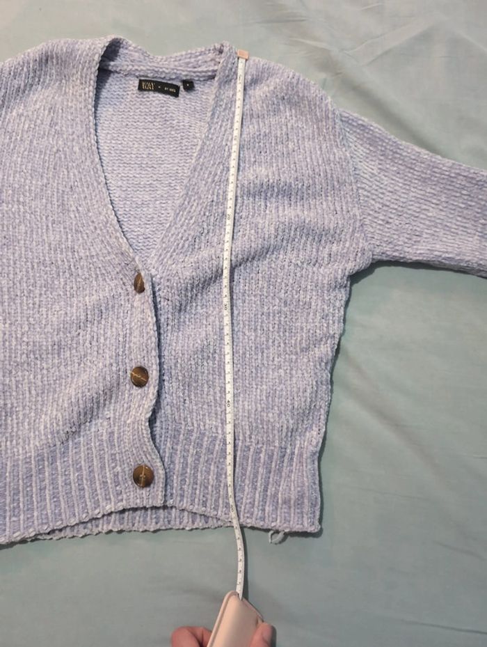 Gilet doux grosses mailles mauve clair 14 ans ikks - photo numéro 6