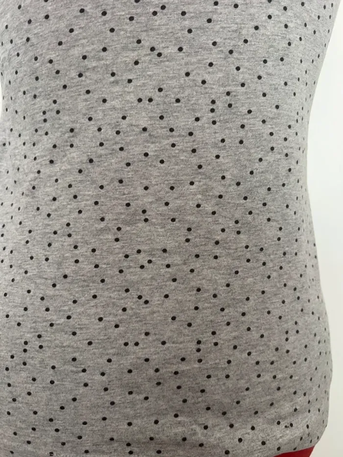 Débardeur gris à pois noirs Smity Family - photo numéro 5