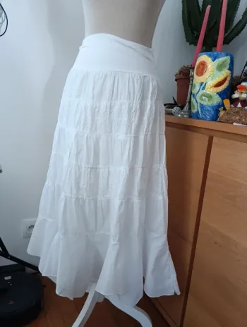 Jupon blanc longueur 3/4