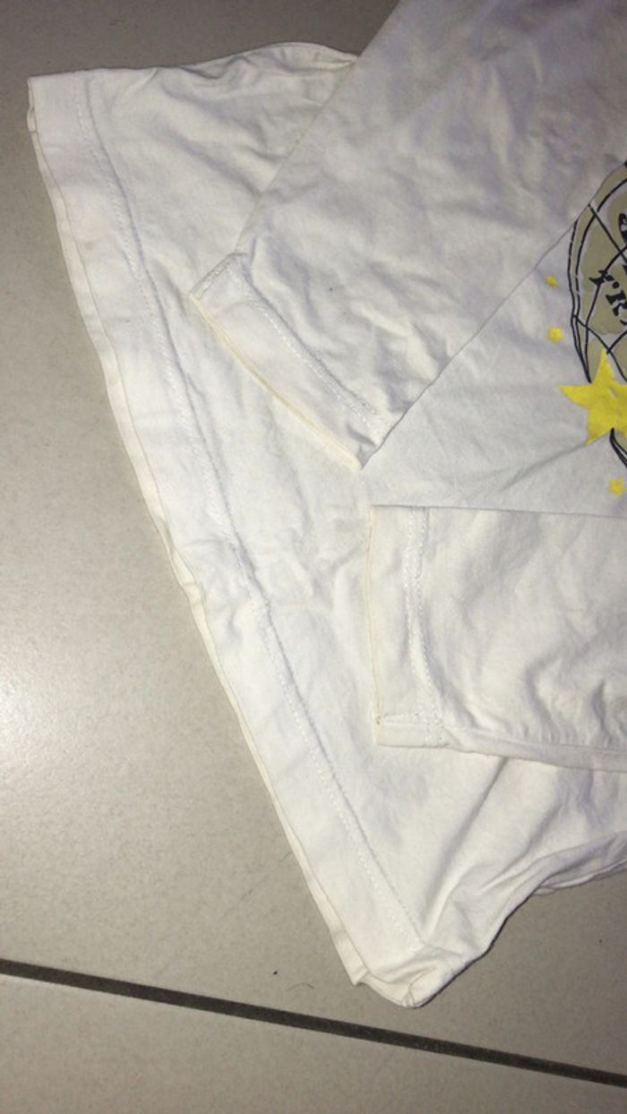 T-shirt blanc manches longues motif têtes d’aigles 140-146 - photo numéro 3
